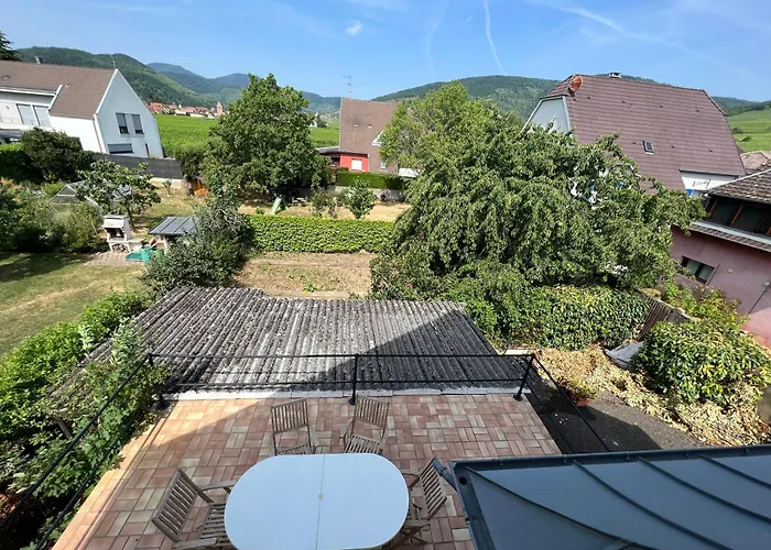Le Cerisier - Route Des Vins - Parking Et Terrasse Avec Vue Sur Montagnes Et Vignoble
